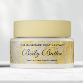 Étiquette de pot de beurre corporel cosmétique Ivo