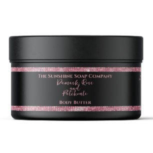 Étiquette de pot de beurre corporel cosmétique noi
