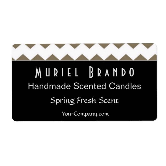 Étiquette de pot de bougie de la Elegant Candle Co (Devant)