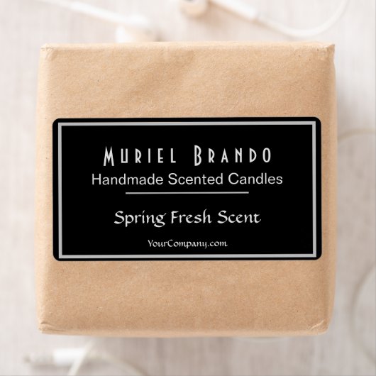 Étiquette de pot de bougie Elegant Candle Company (En situation)