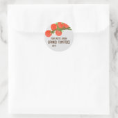 Étiquette de pot de canne à tomates rouges fait ma (Sac)