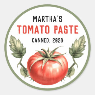 Étiquette de pot de concentré de tomates à l'aquar