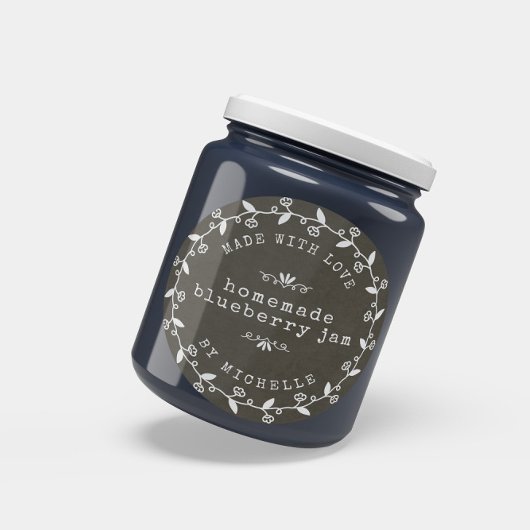 Étiquette de pot de confiture artisanale avec amou