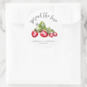 Étiquette de pot de confiture de fraise Mariage 'P (Sac)