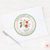 Étiquette de pot de confiture de fraise vintage (Enveloppe)