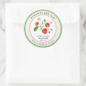 Étiquette de pot de confiture de fraise vintage (Sac)