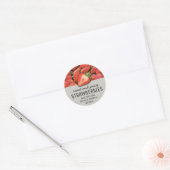 Étiquette de pot de confiture de fraises rustique (Enveloppe)