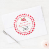 Étiquette de pot de confiture de framboise maison (Enveloppe)