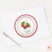 Étiquette de pot de confiture de framboise vintage (Enveloppe)