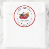 Étiquette de pot de confiture de fruits rouges mél (Sac)