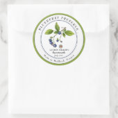 étiquette de pot de confiture de myrtille vintage (Sac)