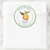 Étiquette de pot de confiture de poire vintage (Sac)