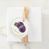 Étiquette de pot de confiture de prune maison simp (En situation)