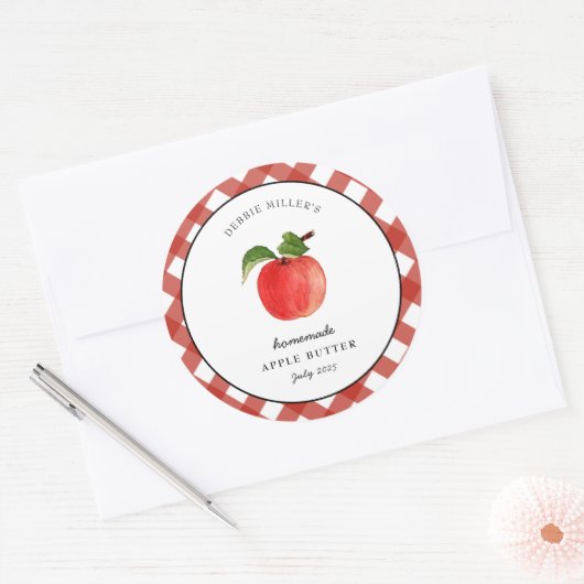 Étiquette de pot de conservation de beurre de pomm (Enveloppe)