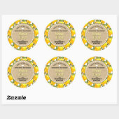Étiquette de pot de conservation de citrons (Feuille)