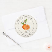 Étiquette de pot de conservation de marmelade d'or (Enveloppe)