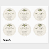 Étiquette de pot de conservation de pickles au fen (Feuille)