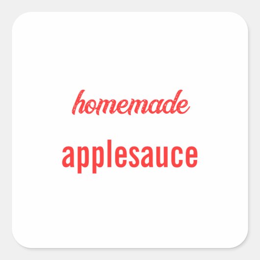 Étiquette de pot de conserve de compote de pommes (Devant)