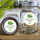 Étiquette de pot de conserve de cornichons