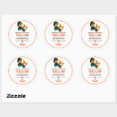 Étiquette de pot de conserve de pêches (Feuille)