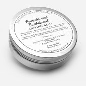 Étiquette de pot de cosmétiques blanc avec ingrédi