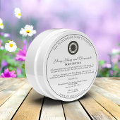Étiquette de pot de cosmétiques blanc de style vin