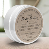 Étiquette de pot de cosmétiques en beurre corporel