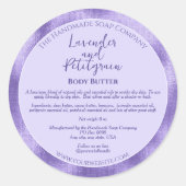 Étiquette de pot de cosmétiques en Purple et Purpl (Devant)
