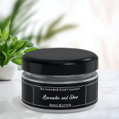 Étiquette de pot de cosmétiques noir 1 x 7,25
