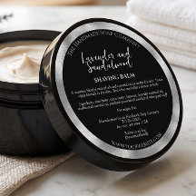 Étiquette de pot de cosmétiques noir et argent ave