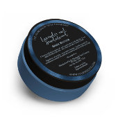 Étiquette de pot de cosmétiques Noir et Bleu avec 