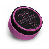 Étiquette de pot de cosmétiques noir et fuchsia av