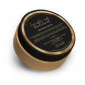 Étiquette de pot de cosmétiques Noir et Or avec in