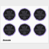 Étiquette de pot de cosmétiques noir et violet ave (Feuille)