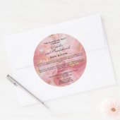 Étiquette de pot de cosmétiques Rose et Or Marbré (Enveloppe)