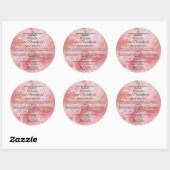 Étiquette de pot de cosmétiques Rose et Or Marbré (Feuille)