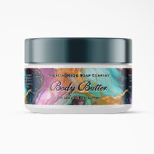 Étiquette de pot de cosmétiques - Sarcelle, Bleu,