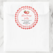 Étiquette de pot de gelée de fraise maison (Sac)