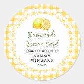 Étiquette de pot de lemon curd maison (Devant)