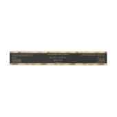 Étiquette de pot de luxe en feuille noire et or po (Individuel)