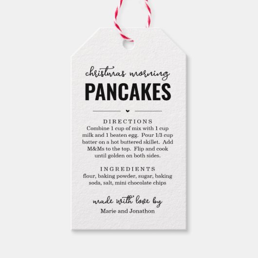 Étiquette de pot de mélange à crêpes de Noël (Devant)