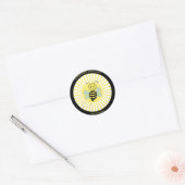 Étiquette de pot de miel abeille heureuse mignonne (Enveloppe)