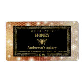 Étiquette de pot de miel brillant moderne (Devant)