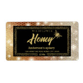 Étiquette de pot de miel brillant moderne (Devant)
