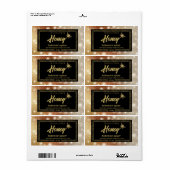 Étiquette de pot de miel brillant moderne (Feuille entière)