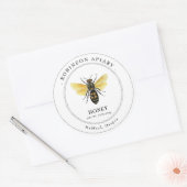 étiquette de pot de miel d'abeille vintage (Enveloppe)