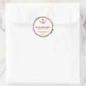 étiquette de pot de miel de branche de houx de vac (Sac)