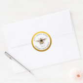 Étiquette de pot de miel doré blanc (Enveloppe)