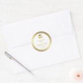 Étiquette de pot de miel en or moderne (Enveloppe)