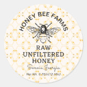 Étiquette de pot de miel modifiable, Conception d' (Devant)